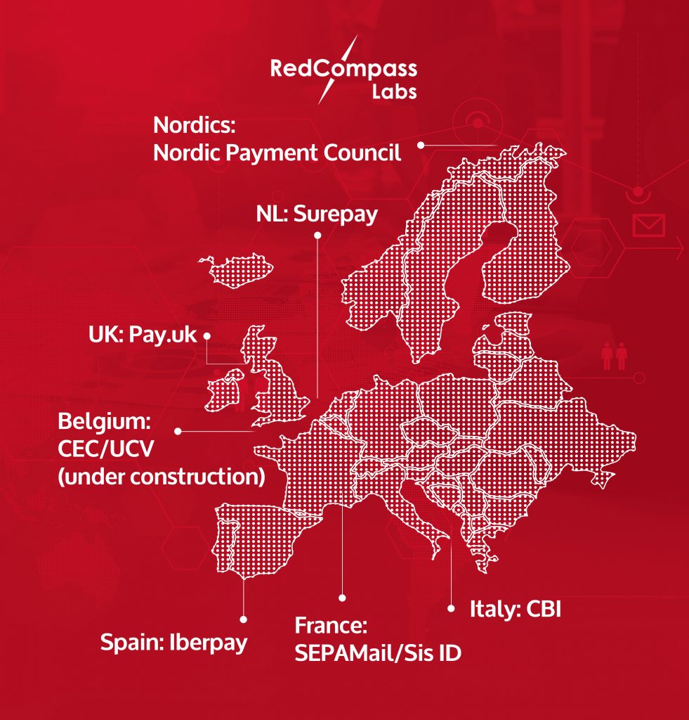 Europe map with CoP schemes for each country
