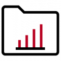Icon of a graph showing growth